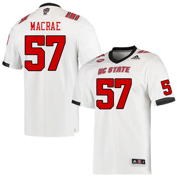 Men #57 Jackson Macrae NC State Wolfpack College Football Jerseys Stitched Sale-White